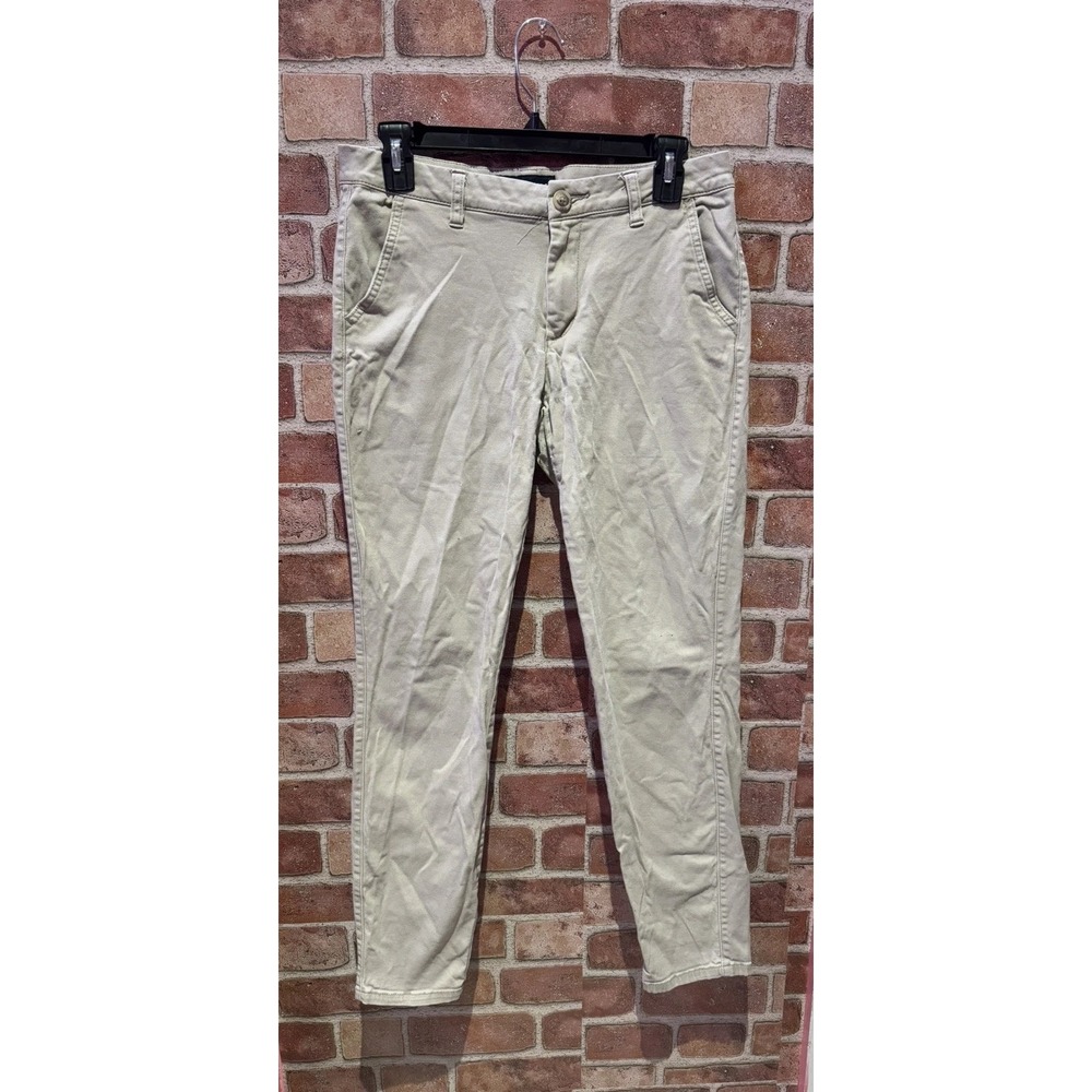AEROPOSTALE YOUTH SKINNY PANTS SIZE 6 REG KHAKI 97% COTTON 5 POCKET MACHINE WASH
